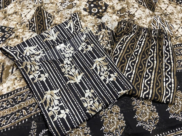 Strap Suits Set With Printed Dupatta and Pant Set* - L