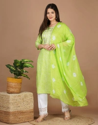 👗Evergreen all day in our new LEHERIYA Suit set. - XL, Green