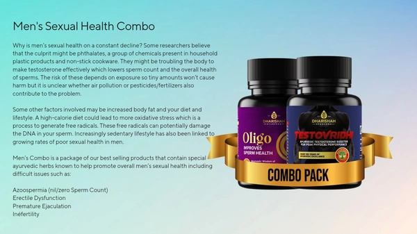 Dharishah Ayurveda OLIGO AND TESTOVRIDHI Best Physical Performance - 60 Capsule