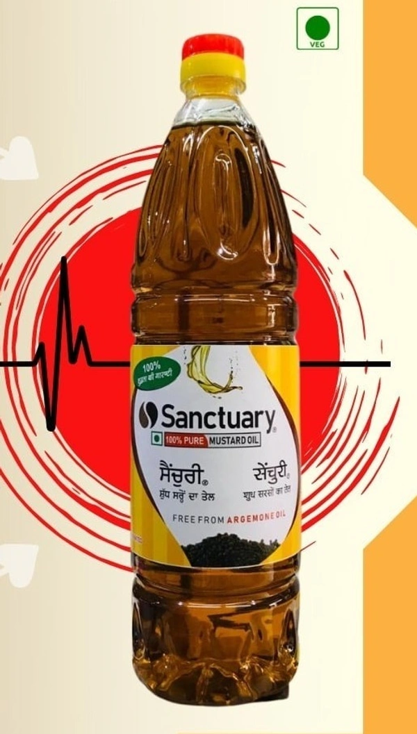 Sanctuary Mustard Oil 1.8kg (ਸਰੋਂ ਦਾ ਤੇਲ) - 1.8kg