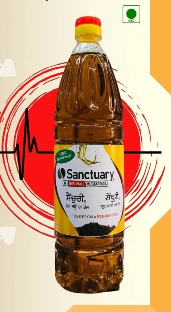 Sanctuary Mustard Oil 900g (ਸਰੋਂ ਦਾ ਤੇਲ) - 900g