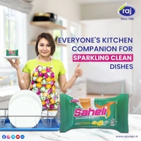 Saheli Dishwash Bar With Free Scrubber  - 135g