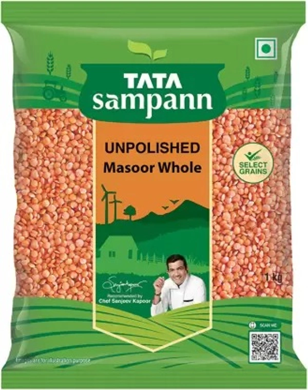 TATA SAMPANN Tata Sampann Red Masoor Dal (Whole)   - RED, 500g