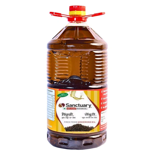 Sanctuary Mustard Oil 4.5kg (ਸਰੋਂ ਦਾ ਤੇਲ) - 5 Litter