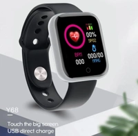 Bluetooth Smart Fitness Watch With Facebook WhatsApp - Black, Free