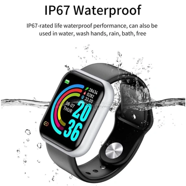 Bluetooth Smart Fitness Watch With Facebook WhatsApp - Black, Free