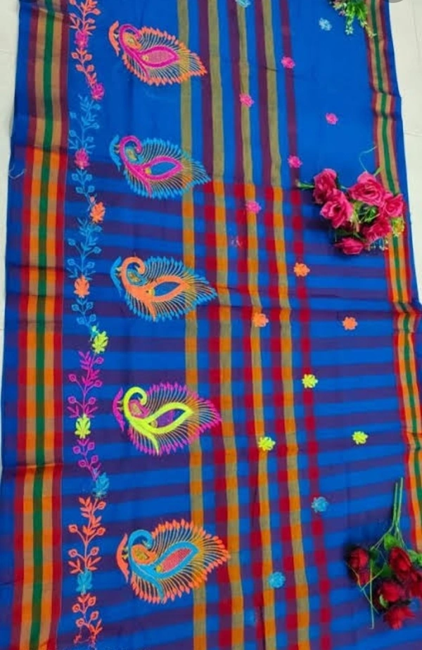 Bule Mix Lungi Panchi Saree