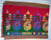 Red Blue Lungi Panchi Santhli Traditional Saree