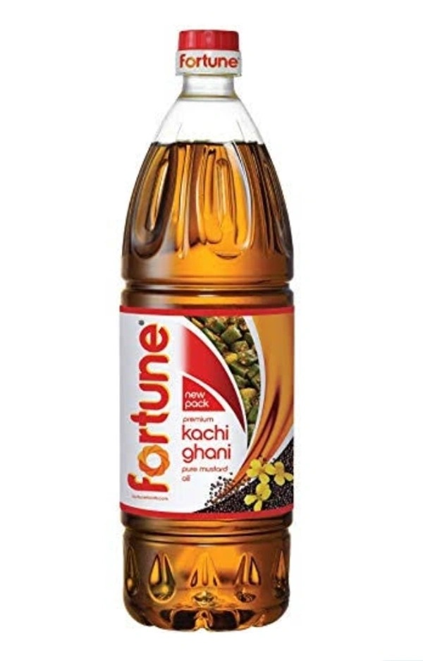 Fortune Premium Ghani Pure Mustard Oil, 1/2Litre PET Bottle - 1/2 Litter