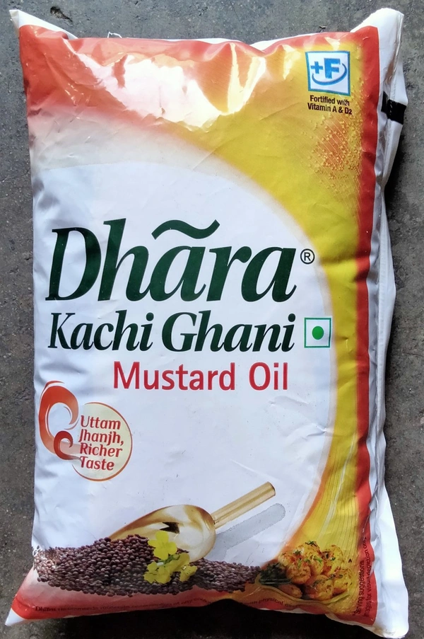 Dhara Kachi Ghani Mustard Oil  (সরষা তেল) - 1 Litter