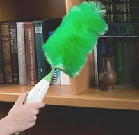 Go Dust Electric Feather Spin Motorised Cleaning Brush Set Home Duster Feather Dust Cleaner Brush for Home, Office, Car - Forest Green, 41×11×7