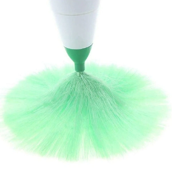 Go Dust Electric Feather Spin Motorised Cleaning Brush Set Home Duster Feather Dust Cleaner Brush for Home, Office, Car - Forest Green, 41×11×7