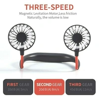 Portable Fan Hand Free Personal Neck Fan - Rechargeable Portable Neck Fan Small Personal USB Fan, Mini LED Fan is Perfect For Office Travel Outdoor Camping