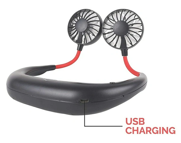 Portable Fan Hand Free Personal Neck Fan - Rechargeable Portable Neck Fan Small Personal USB Fan, Mini LED Fan is Perfect For Office Travel Outdoor Camping