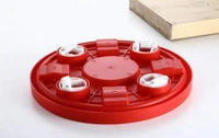 Plastic Cylinder Trolley Easily Movable Stand with Wheels/Gas Trolley/LPG Cylinder Stand/Water Bottle Trolley/Flower Pot Stand - Red