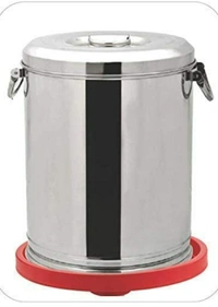 Plastic Cylinder Trolley Easily Movable Stand with Wheels/Gas Trolley/LPG Cylinder Stand/Water Bottle Trolley/Flower Pot Stand - Red