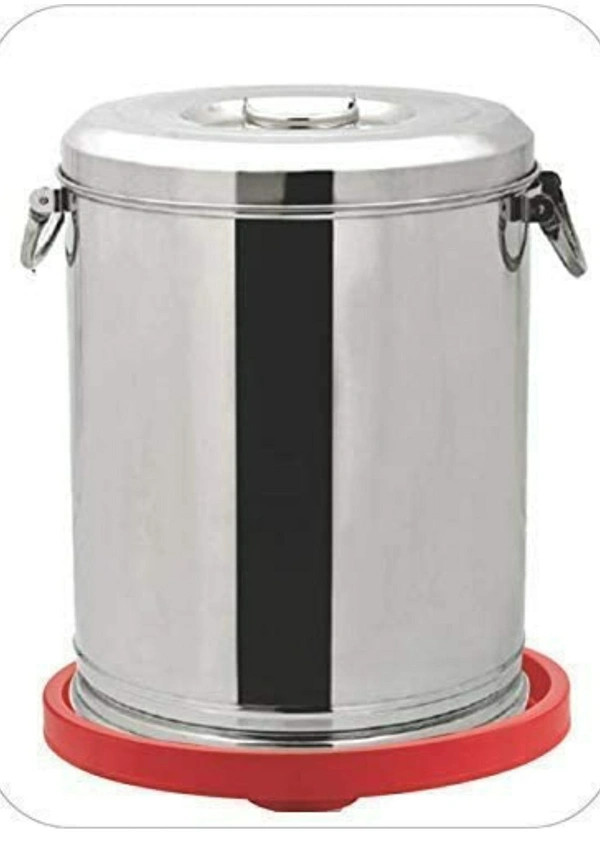 Plastic Cylinder Trolley Easily Movable Stand with Wheels/Gas Trolley/LPG Cylinder Stand/Water Bottle Trolley/Flower Pot Stand - Red