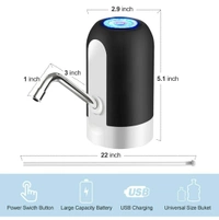Automatic Water Dispenser Pump | USB Rechargeable Battery Water Pump for 20 Litre Bottle | Electric Water Dispenser | Water Can Dispenser Pump with Built in Copper String Benefits | Water can Pump