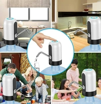 Automatic Water Dispenser Pump | USB Rechargeable Battery Water Pump for 20 Litre Bottle | Electric Water Dispenser | Water Can Dispenser Pump with Built in Copper String Benefits | Water can Pump