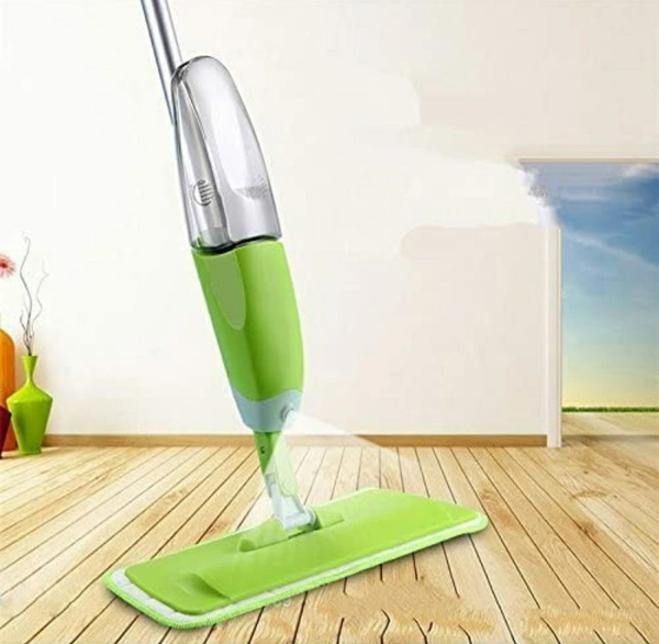 Healthy Spray Mop - Floor Mop with Removable Washable Cleaning Pad and Integrated Water Spray Mechanism (Random Color)