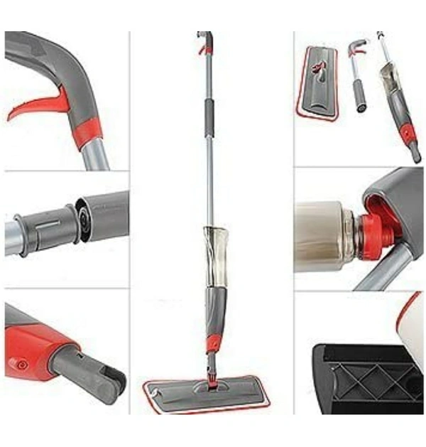 Healthy Spray Mop - Floor Mop with Removable Washable Cleaning Pad and Integrated Water Spray Mechanism (Random Color)
