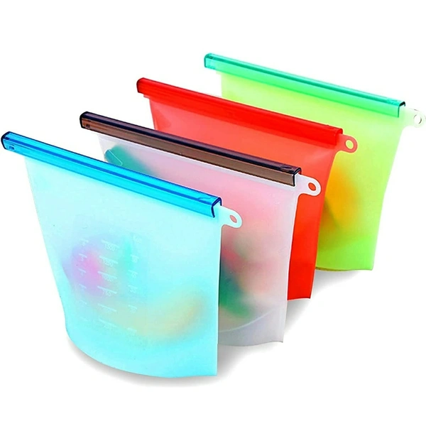 1000ml Silicone Food Bag/ Storage Airtight Bag /Reusable Storage Container Preservation Leakproof
