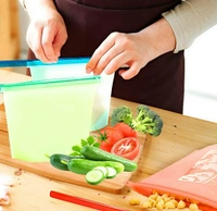 1000ml Silicone Food Bag/ Storage Airtight Bag /Reusable Storage Container Preservation Leakproof
