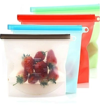 1000ml Silicone Food Bag/ Storage Airtight Bag /Reusable Storage Container Preservation Leakproof