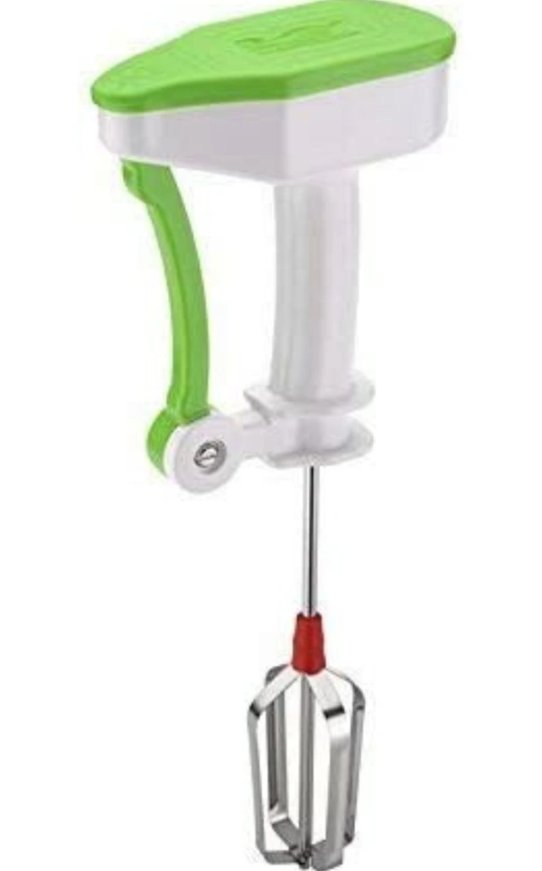 Power-Free Manual Hand Blender With Stainless Steel Blades || Cream Beater || Egg Beater || Butter Milk Churner || Lassi Churner || Soups/Dal Liquidiser - Multicolor