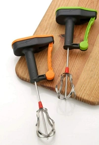 Power-Free Manual Hand Blender With Stainless Steel Blades || Cream Beater || Egg Beater || Butter Milk Churner || Lassi Churner || Soups/Dal Liquidiser - Multicolor