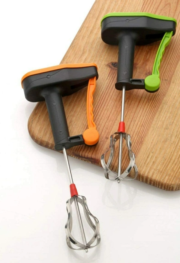 Power-Free Manual Hand Blender With Stainless Steel Blades || Cream Beater || Egg Beater || Butter Milk Churner || Lassi Churner || Soups/Dal Liquidiser - Multicolor