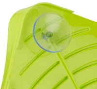 Kitchen Sink Corner Tool with Tray Storage Organizer Rack for Soap Dish Wash Basin (Plastic, Green), Pack of 1 - Green