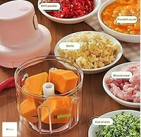Electric Mini Food Chopper 250 ML with USB Charging for Spice Meat Vegetable Nuts Onion Pepper - Golden Grass