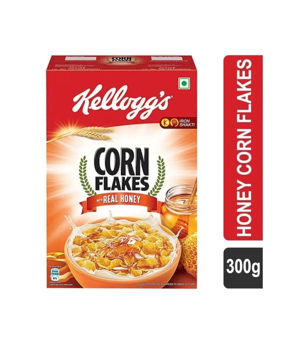 Kellogg's Corn Flakes With Real Honey  - 09AM-09PM, 300gram