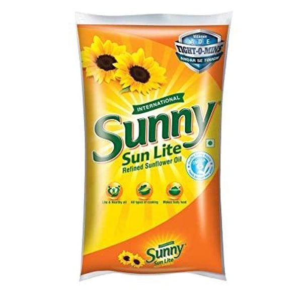 Sunny Sunflower Oil Pouch  - 10AM-08PM, 1Litter