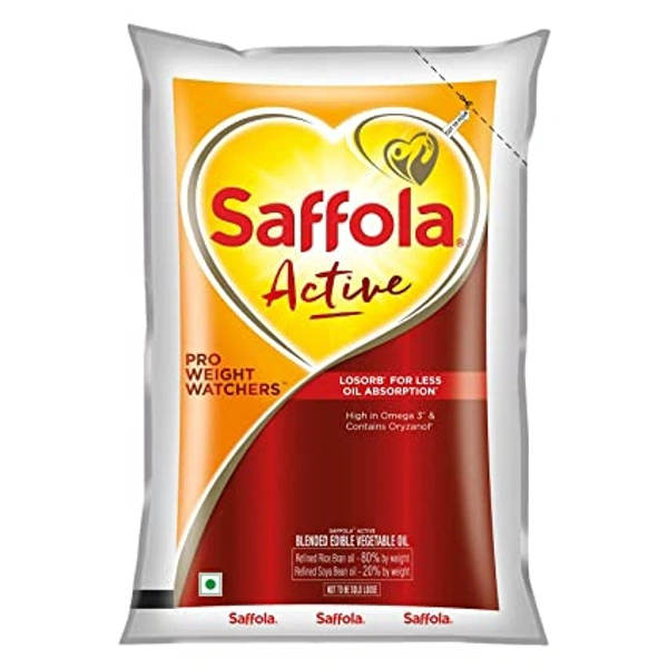 Saffola Active Refind Coocking Oil - 10AM-07PM, 1 Litter