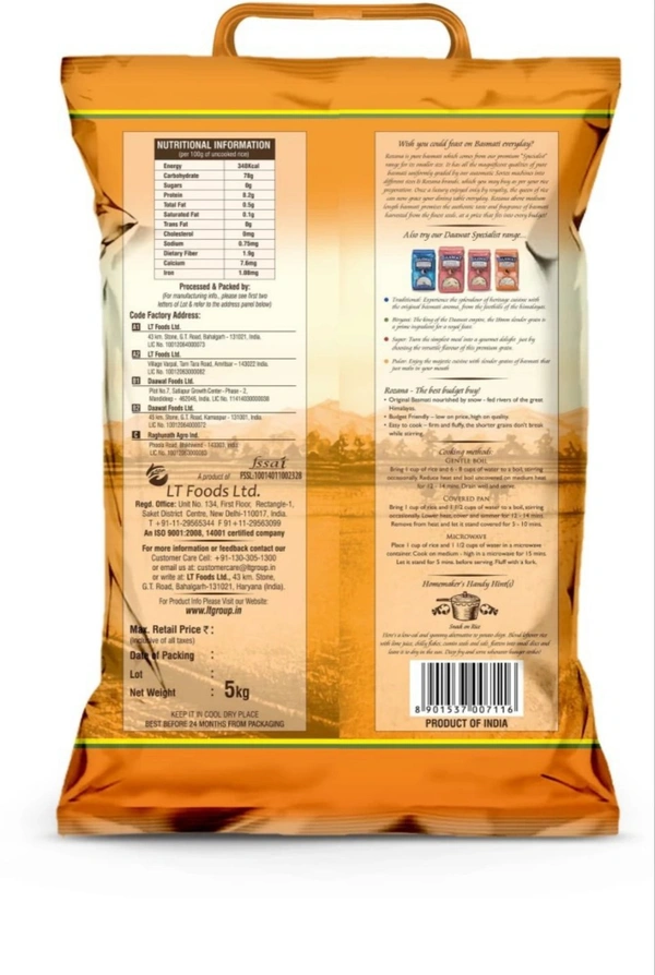 Dawat Rozana Super Basmati Rice  - 10AM-08PM, 5KG