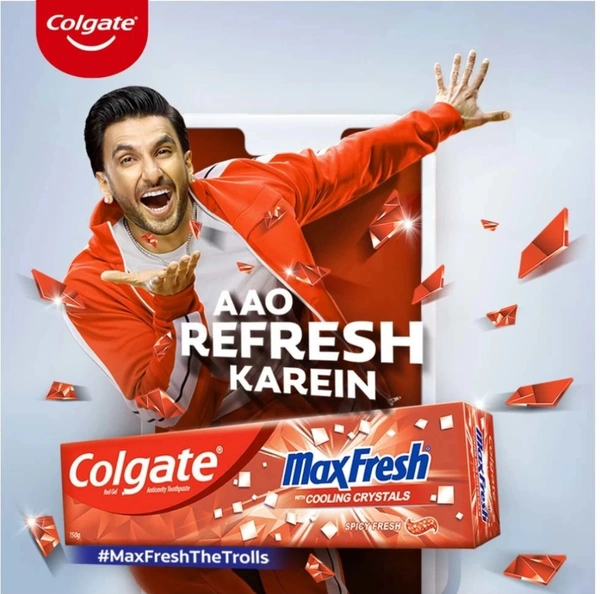 Colgate Max Fresh Spicy Fresh Red Gel Toothpaste  - 10AM-08PM, 150Gram
