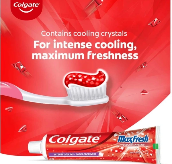 Colgate Max Fresh Spicy Fresh Red Gel Toothpaste  - 10AM-08PM, 4×150Gram