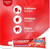Colgate Max Fresh Spicy Fresh Red Gel Toothpaste  - 10AM-08PM, 4×150Gram