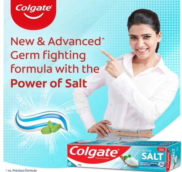 Colgate Active Salt Germ Fighting Toothpaste  - 10AM-07PM, 300Gram