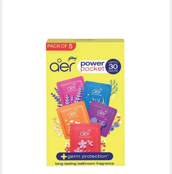 Power Packet - Bathroom Air Fiagrance, Assorted  - 10AM-08PM, 10Gram (5packet)