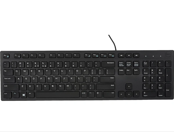 Dell KB216 Wired Multimedia USB Keyboard with Super Quite Plunger Keys with Spill-Resistant – Black - 10AM-08PM