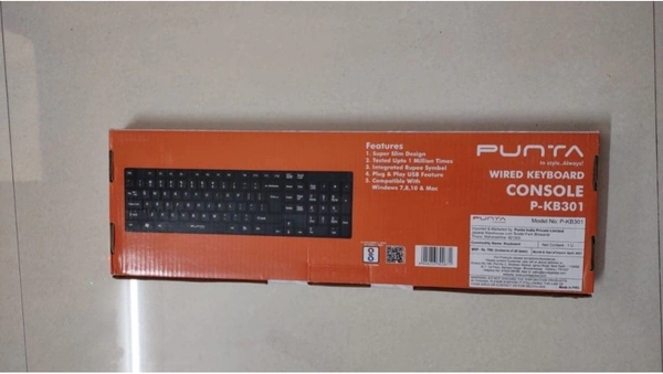 Punta P-KB301 Wired Console USB Standard Keyboard - 10AM-08PM