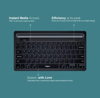 iClever Wireless Keyboard, Bluetooth Keyboard for Mac, Multi Device Easy-Switch for Upto 3 Devices,Silent, Compact Slim Keyboard for Windows Laptop, Apple, iMac, Desktop, PC,Black - 10AM-08PM