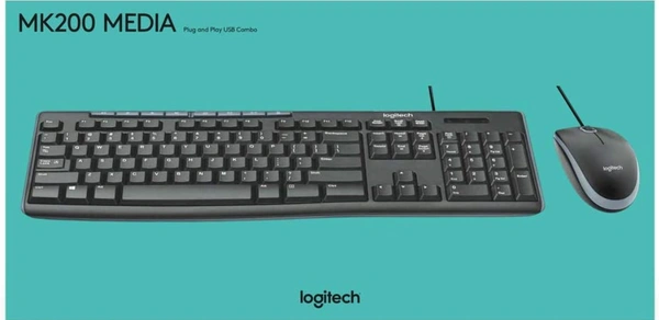 Logitech Media Combo MK200 Full-Size Keyboard and High-Definition Optical Mouse - 10AM - 08PM