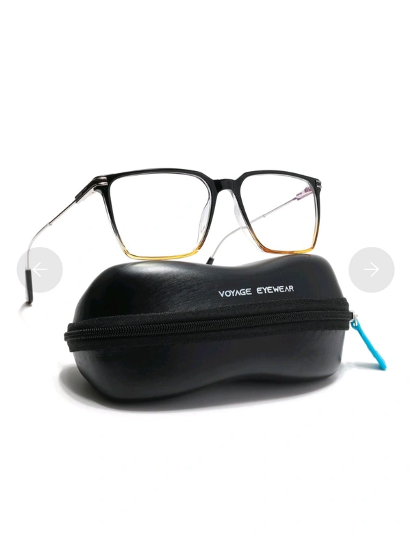 VOYGE ZENTRIX BLACK & BROWN SQUARE METAL EYEGLASS FOR MAN & WOMEN SLMG6450 C4 - Brown