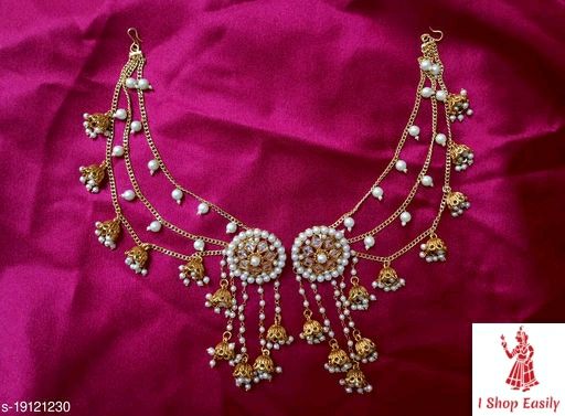 Buy Mominos Fashion Johar Kamal Bahubali Multi Beads Earrings With Tikka  Online at Best Price | Distacart
