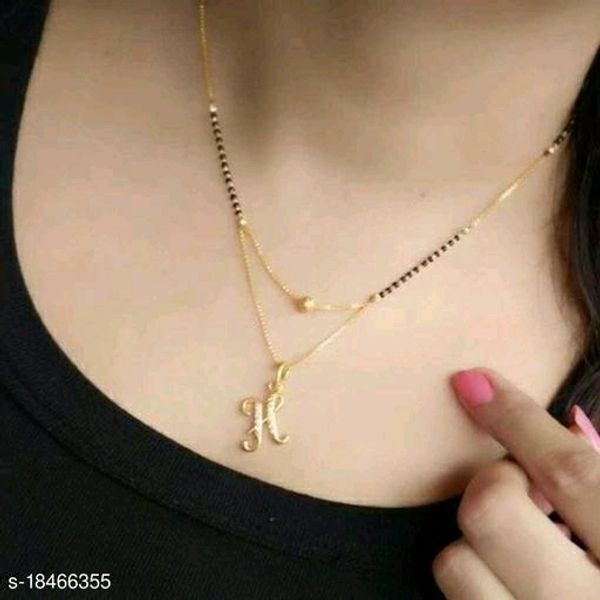 H Letter Gold Plated Mangalsutra For Women
