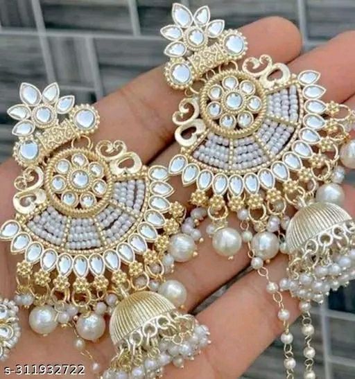 New Look Kundan Earrings for Wedding/kundan Jhumka for Girls/golden Look  Earrings/bridal Earrings/indian Wedding Earrings Jhumka for Girls - Etsy